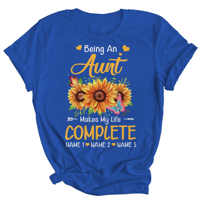 Personalized Being A Aunt Makes My Life Complete Custom With Grandkids Name Mothers Day Birthday Christmas Shirt & Tank Top | teecentury