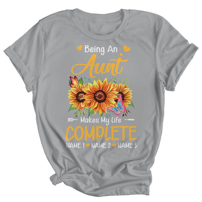 Personalized Being A Aunt Makes My Life Complete Custom With Grandkids Name Mothers Day Birthday Christmas Shirt & Tank Top | teecentury