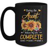 Personalized Being A Aunt Makes My Life Complete Custom With Grandkids Name Mothers Day Birthday Christmas Mug | teecentury