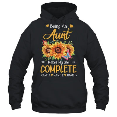 Personalized Being A Aunt Makes My Life Complete Custom With Grandkids Name Mothers Day Birthday Christmas Shirt & Tank Top | teecentury