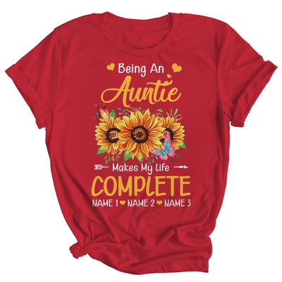 Personalized Being A Auntie Makes My Life Complete Custom With Grandkids Name Mothers Day Birthday Christmas Shirt & Tank Top | teecentury