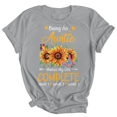 Personalized Being A Auntie Makes My Life Complete Custom With Grandkids Name Mothers Day Birthday Christmas Shirt & Tank Top | teecentury