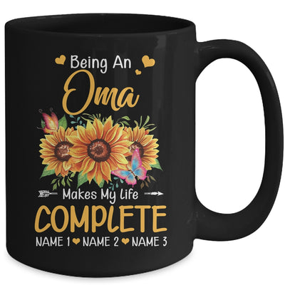 Personalized Being A Oma Makes My Life Complete Custom Grandkids Name Mothers Day Birthday Christmas Mug | teecentury
