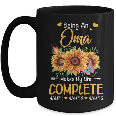 Personalized Being A Oma Makes My Life Complete Custom Grandkids Name Mothers Day Birthday Christmas Mug | teecentury