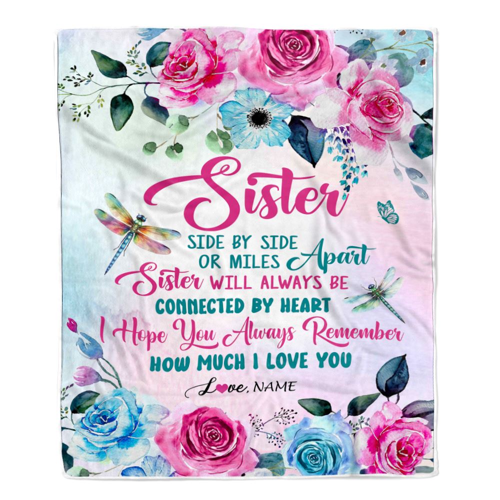 Personalized Big Sister Gifts Blanket From Sisters Besie Best Friend Side By Side Sister Gifts For Women Birthday Xmas Christmas Customized Fleece Blanket | teecentury