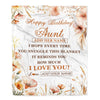 Personalized Birthday Gifts For Aunt Gifts From Niece Nephew Blanket Yellow Happy Birthday Aunt Unique Gifts Bday Customized Fleece Throw Blanket | teecentury