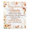 Personalized Birthday Gifts For Auntie Gifts From Niece Nephew Blanket Yellow Happy Birthday Auntie Unique Gifts Bday Customized Fleece Throw Blanket | teecentury