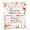 Personalized Birthday Gifts For Cousin Gifts From Family Blanket Yellow Happy Birthday Cousin Unique Gifts Bday Customized Fleece Throw Blanket | teecentury