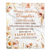 Personalized Birthday Gifts For Daughter Gifts From Mom Dad Blanket Yellow Happy Birthday Daughter Unique Gifts Bday Customized Fleece Throw Blanket | teecentury