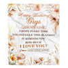 Personalized Birthday Gifts For Gigi Gifts From Granddaughter Grandson Blanket Yellow Happy Birthday Gigi Unique Gifts Bday Customized Fleece Blanket | teecentury