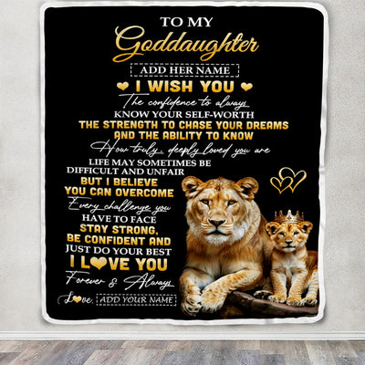 Personalized Birthday Gifts For Goddaughter From Godmother Blanket I Wish You To My Goddaughter Gifts Graduation Christmas Gift Ideas Custom Fleece Blanket | teecentury