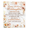 Personalized Birthday Gifts For Goddaughter Gifts From Godmother Blanket Yellow Happy Birthday Goddaughter Unique Gifts Bday Customized Fleece Blanket | teecentury