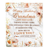 Personalized Birthday Gifts For Grandma Gifts From Granddaughter Blanket Yellow Happy Birthday Grandma Unique Gifts Bday Customized Fleece Blanket | teecentury