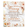 Personalized Birthday Gifts For Granny Gifts From Granddaughter Blanket Yellow Happy Birthday Granny Unique Gifts Bday Customized Fleece Blanket | teecentury