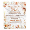 Personalized Birthday Gifts For Lala Gifts From Granddaughter Grandson Blanket Yellow Happy Birthday Lala Unique Gifts Bday Customized Fleece Blanket | teecentury