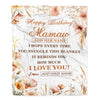 Personalized Birthday Gifts For Mamaw Gifts From Granddaughter Grandson Blanket Yellow Happy Birthday Mamaw Unique Gifts Bday Customized Fleece Blanket | teecentury
