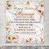 Personalized Birthday Gifts For Mamaw Gifts From Granddaughter Grandson Blanket Yellow Happy Birthday Mamaw Unique Gifts Bday Customized Fleece Blanket | teecentury