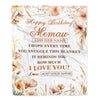 Personalized Birthday Gifts For Memaw Gifts From Granddaughter Grandson Blanket Yellow Happy Birthday Memaw Unique Gifts Bday Customized Fleece Blanket | teecentury
