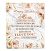 Personalized Birthday Gifts For Mom Gifts From Daughter Son Blanket Yellow Happy Birthday Mom Mother Unique Gifts Bday Customized Fleece Throw Blanket | teecentury
