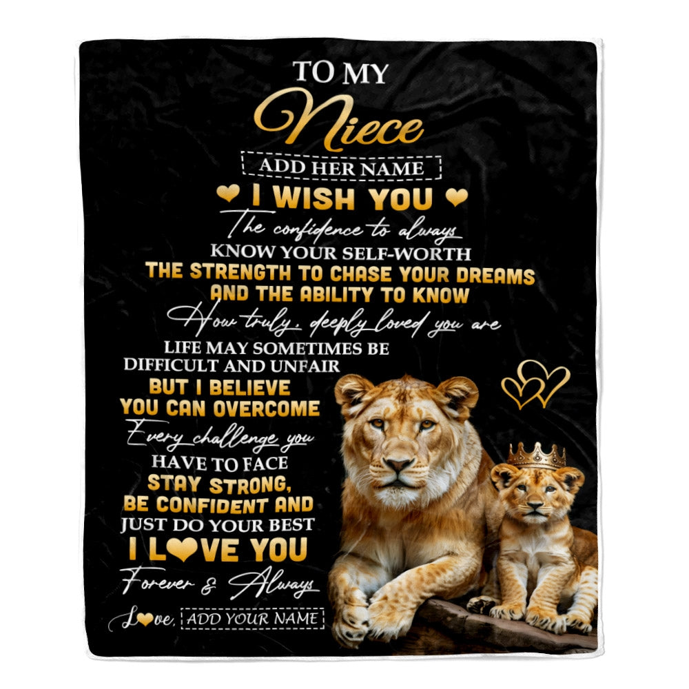 Personalized Birthday Gifts For Niece From Aunt Auntie Blanket I Wish You To My Niece Gifts Graduation Christmas Gift Ideas Customized Fleece Throw Blanket | teecentury