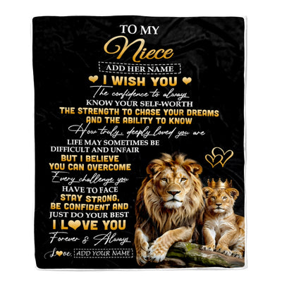 Personalized Birthday Gifts For Niece From Uncle Blanket I Wish You To My Niece Gifts Graduation Christmas Gift Ideas Customized Fleece Throw Blanket | teecentury