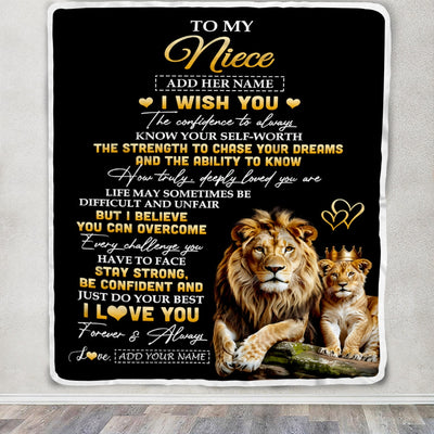 Personalized Birthday Gifts For Niece From Uncle Blanket I Wish You To My Niece Gifts Graduation Christmas Gift Ideas Customized Fleece Throw Blanket | teecentury