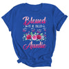 Personalized Blessed To Be Called Auntie Custom Kids Name Mothers Day Birthday Christmas Rose Butterfly Shirt & Tank Top | teecentury
