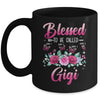 Personalized Blessed To Be Called Gigi Custom Grandkids Name Mothers Day Birthday Christmas Rose Butterfly Mug | teecentury