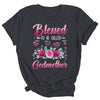 Personalized Blessed To Be Called Godmother Custom Kids Name Mothers Day Birthday Christmas Rose Butterfly Shirt & Tank Top | teecentury