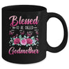 Personalized Blessed To Be Called Godmother Custom Kids Name Mothers Day Birthday Christmas Rose Butterfly Mug | teecentury