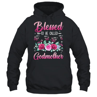 Personalized Blessed To Be Called Godmother Custom Kids Name Mothers Day Birthday Christmas Rose Butterfly Shirt & Tank Top | teecentury