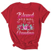 Personalized Blessed To Be Called Grandma Custom Grandkids Name Mothers Day Birthday Christmas Rose Butterfly Shirt & Tank Top | teecentury