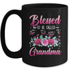 Personalized Blessed To Be Called Grandma Custom Grandkids Name Mothers Day Birthday Christmas Rose Butterfly Mug | teecentury