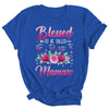 Personalized Blessed To Be Called Mamaw Custom Grandkids Name Mothers Day Birthday Christmas Rose Butterfly Shirt & Tank Top | teecentury