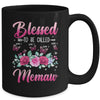 Personalized Blessed To Be Called Memaw Custom Grandkids Name Mothers Day Birthday Christmas Rose Butterfly Mug | teecentury