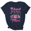 Personalized Blessed To Be Called Mimi Custom Grandkids Name Mothers Day Birthday Christmas Rose Butterfly Shirt & Tank Top | teecentury