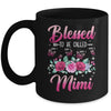 Personalized Blessed To Be Called Mimi Custom Grandkids Name Mothers Day Birthday Christmas Rose Butterfly Mug | teecentury