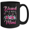 Personalized Blessed To Be Called Mimi Custom Grandkids Name Mothers Day Birthday Christmas Rose Butterfly Mug | teecentury