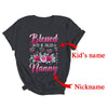 Personalized Blessed To Be Called Nanny Custom Kids Name Mothers Day Birthday Christmas Rose Butterfly Shirt & Tank Top | Custom | teecentury