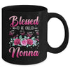 Personalized Blessed To Be Called Nonna Custom Grandkids Name Mothers Day Birthday Christmas Rose Butterfly Mug | teecentury