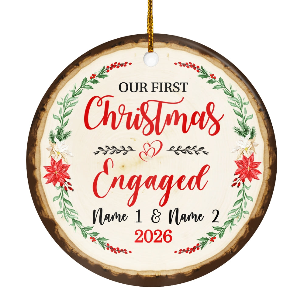 Personalized Christmas Ornament Let's Make Memories Custom for Engaged Getting Married Wedding Couple Customized Christmas Tree Ornament | teecentury
