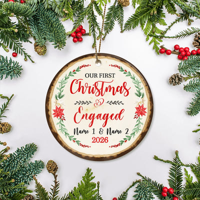 Personalized Christmas Ornament Let's Make Memories Custom for Engaged Getting Married Wedding Couple Customized Christmas Tree Ornament | teecentury