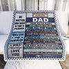 Personalized Dear Dad Blanket From Daughter Son Wood Dad Who Wants Nothing Dad Birthday Fathers Day Thanksgiving Christmas Customized Gift Fleece Blanket | teecentury