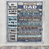 Personalized Dear Dad Blanket From Daughter Son Wood Dad Who Wants Nothing Dad Birthday Fathers Day Thanksgiving Christmas Customized Gift Fleece Blanket | teecentury