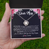 Love Knot Necklace | Personalized Dear Mom Necklace From Daughter Son Like An Angel Mom Mothers Day Women Birthday Thanksgiving Christmas Jewelry Customized Gift Box Message Card | teecentury