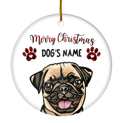 Personalized Dog Ornament For Christmas Dog Mom Dad Gifts Breed For Dog Owners Dog Memorial Customized Christmas Tree Ornament | teecentury