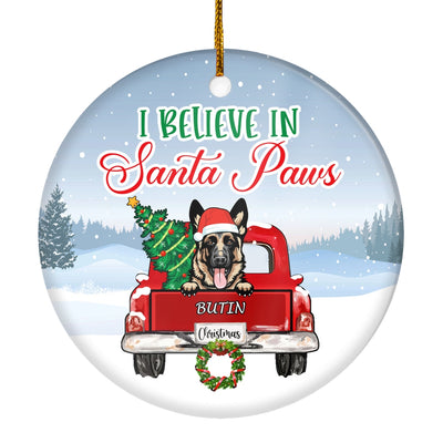 Personalized Dog Ornament For Christmas Dog Mom Dad Gifts Breed For Dog Owners Dog Memorial Customized Christmas Tree Ornament | teecentury