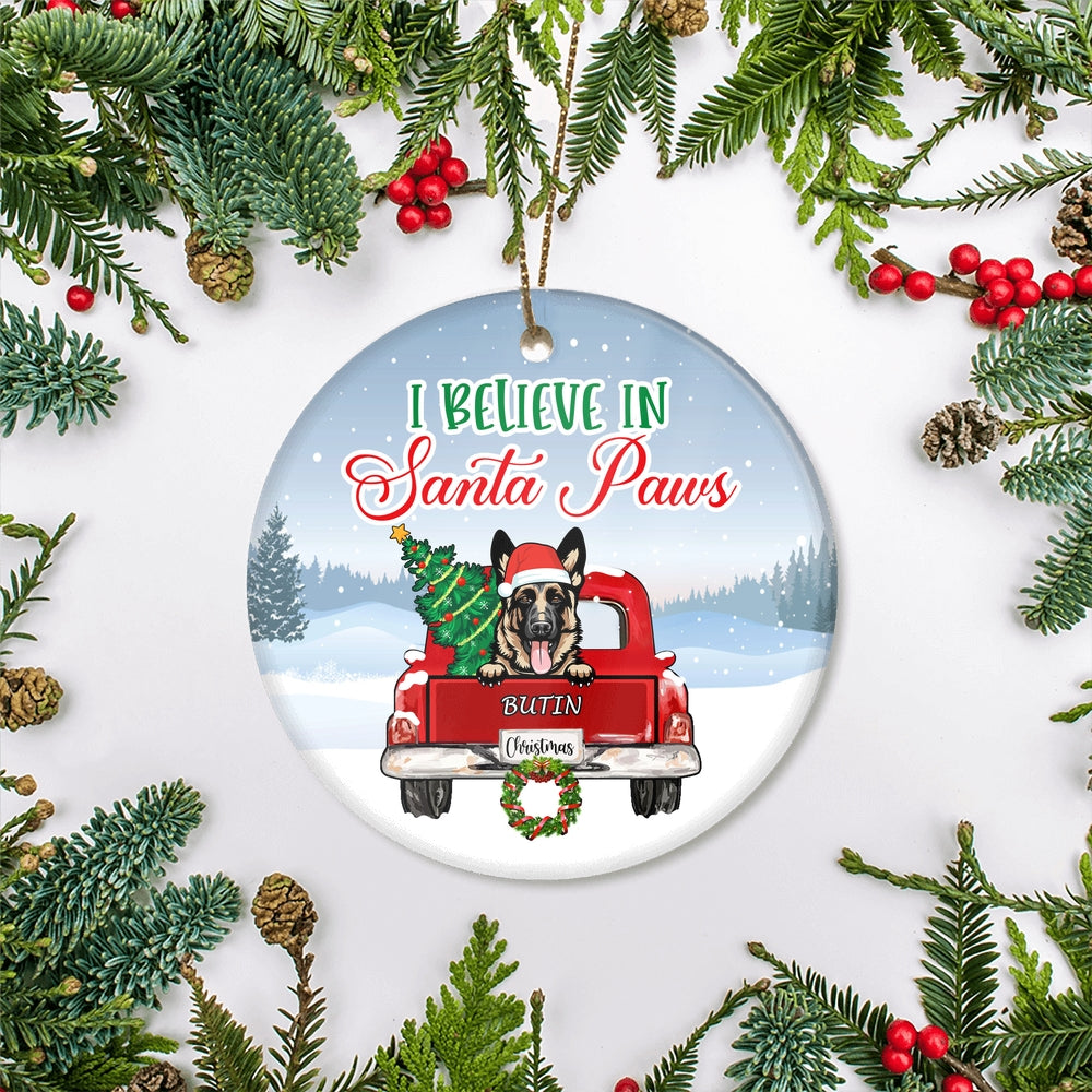 Personalized Dog Ornament For Christmas Dog Mom Dad Gifts Breed For Dog Owners Dog Memorial Customized Christmas Tree Ornament | teecentury