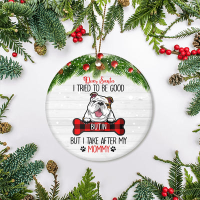 Personalized Dog Ornaments Dog Dad Mom Lover Customized Christmas Tree Ornament | teecentury