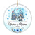 Personalized First Christmas In Our New Home Ornament 2024 Newlywed Couple Gnomes Hanukkah Customized Christmas Tree Ornament | teecentury